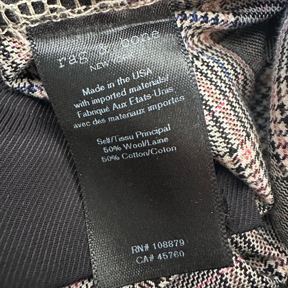 rag & bone Wool Plaid Tuxedo Trousers. Size XS - Picture 4 of 6